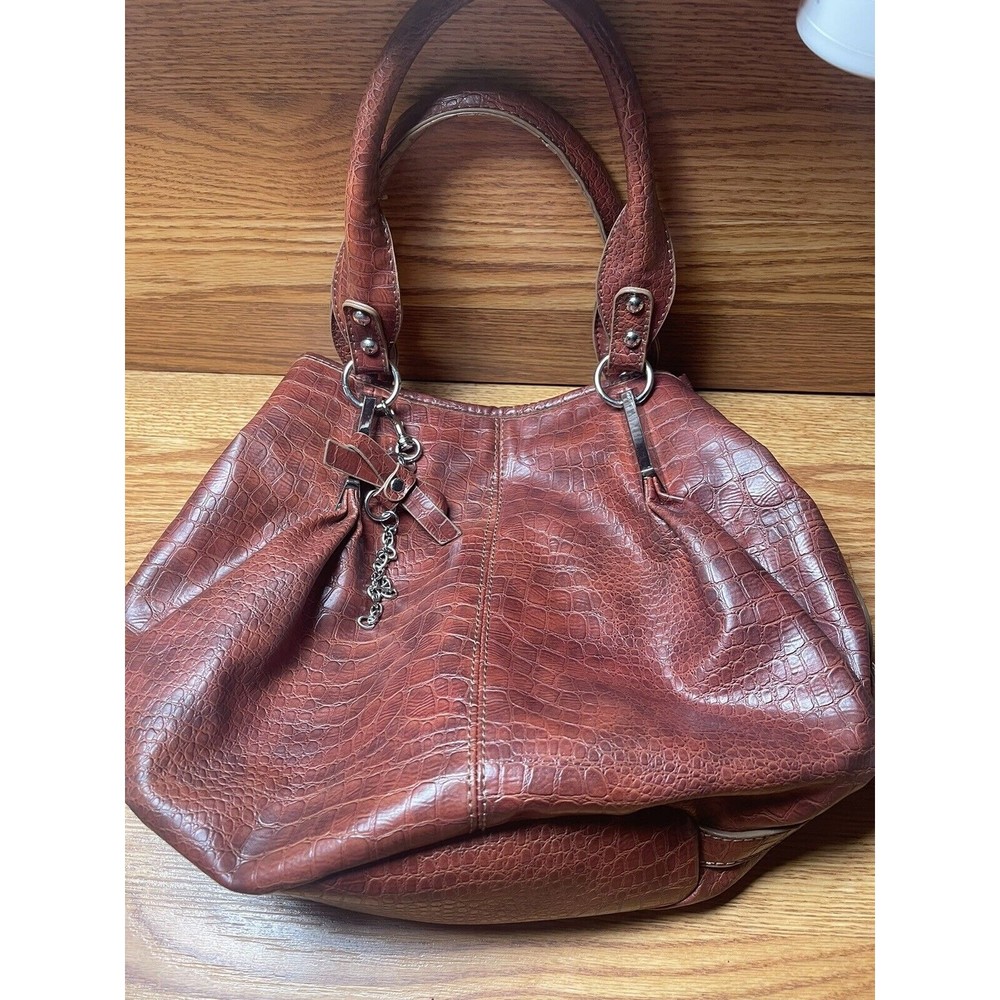 Nine West Women's Brown Faux Leather Animal Print Bag